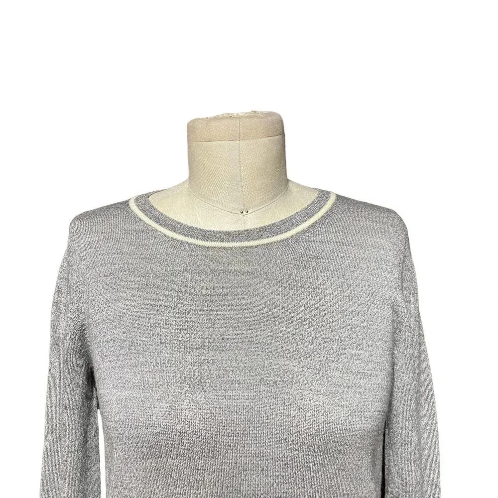 Theory Jaidyn Soft Luster Merino Wool Sweater in‎ Heather Gray Size XS
